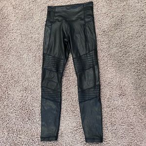 Athleta Moto Faux Leather Leggings